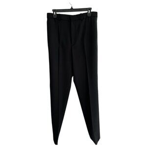 WOMENS POLO RALPH LAUREN WOOL TUXEDO PANTS HI-RISE SILK STRIPE BLACK Sz 6, 30x30